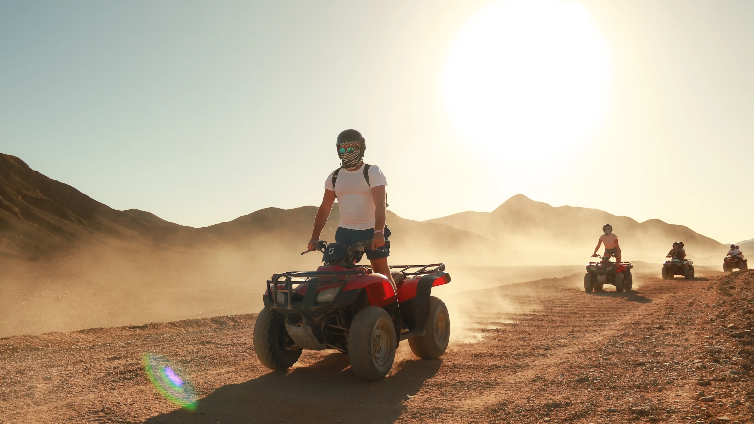 Quad biking in Marsa Alam desert safari