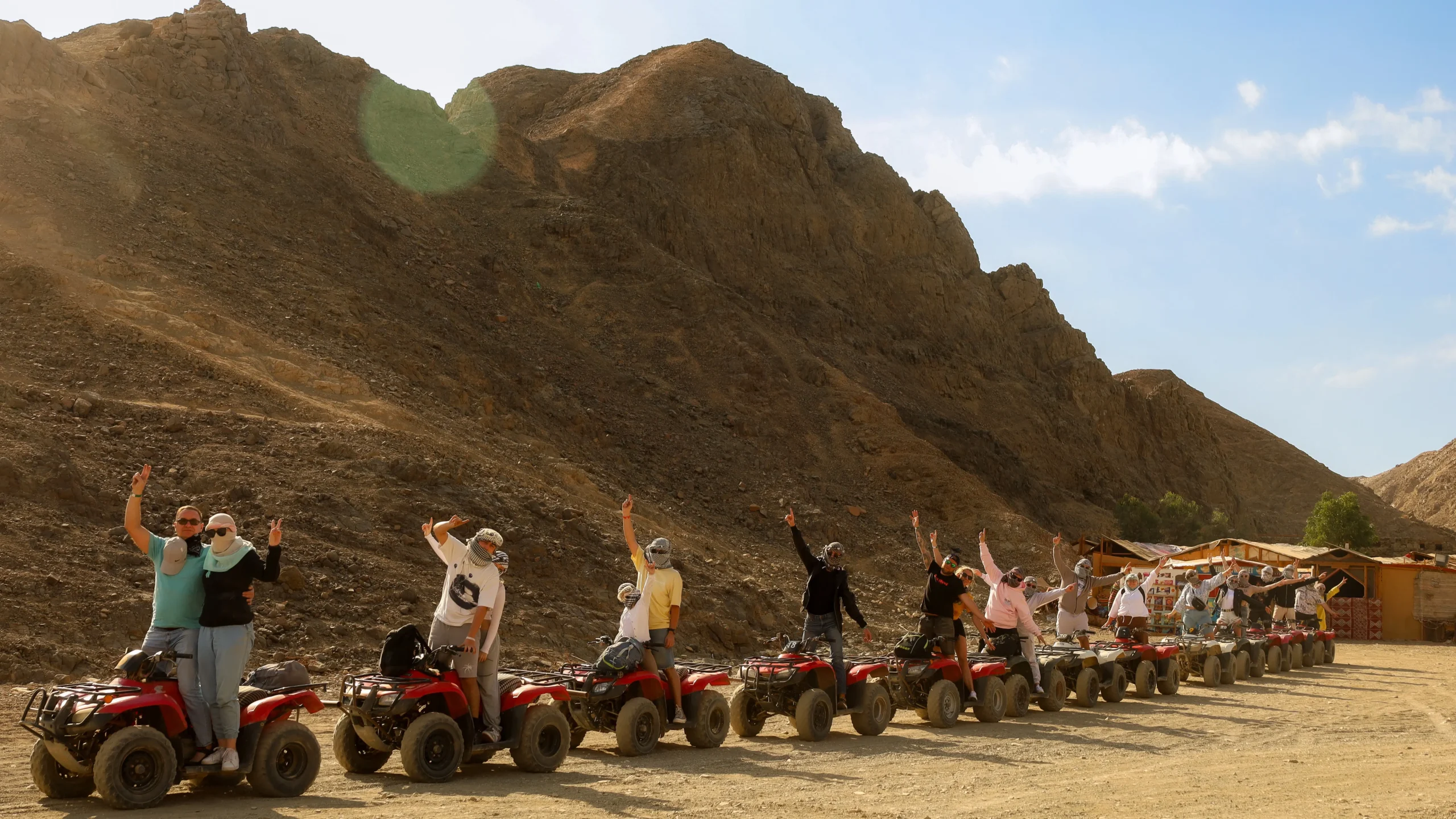getting ready for quad driving in marsa alam desert